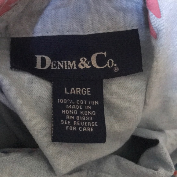 Denim & Company Tribal Print Button Down - Picture 7 of 8